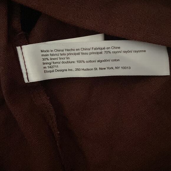 ELOQUII LINEN BLEND MIDI DRESS IN CAPPUCCINO Size 18 - Picture 8 of 8